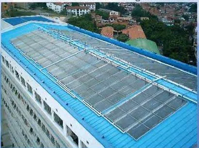 Calentador solar de agua en Hospital Pablo Tobón Uribe, Medellín